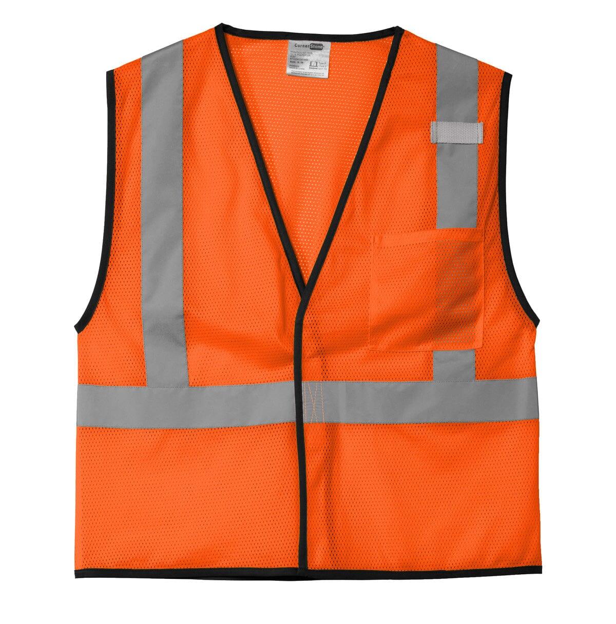Safety Orange Mesh One-Pocket Vest - TFT GIFT SHOP
