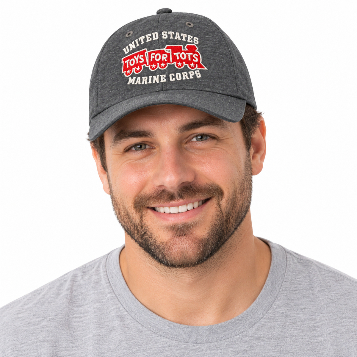 Heather Gray TFT Train Embroidered Hat