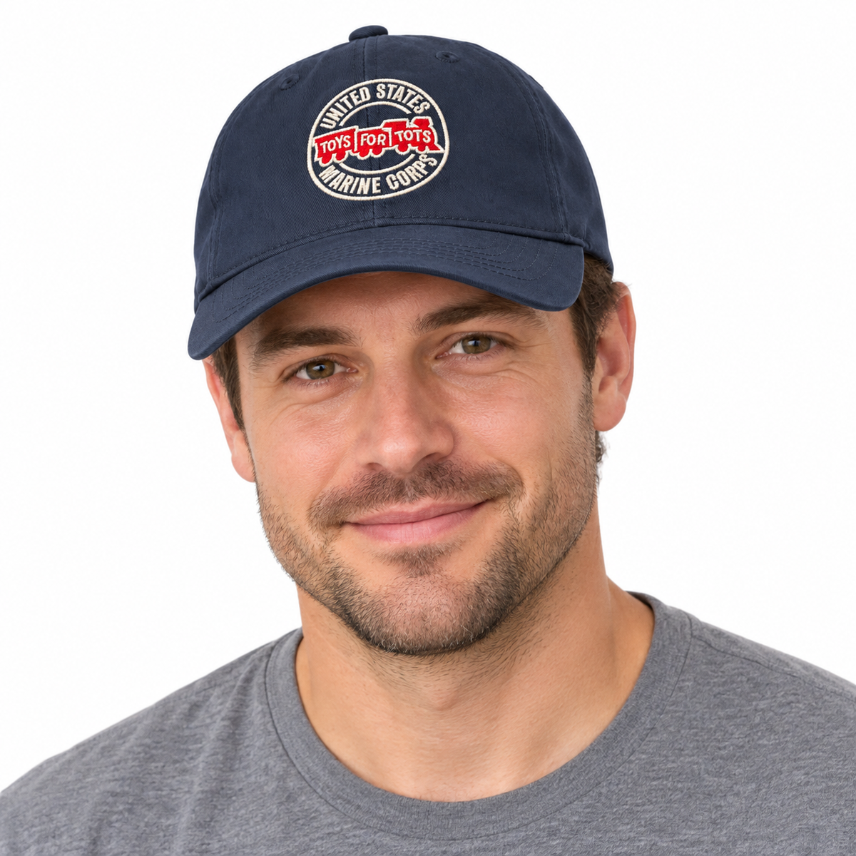 Navy TFT Circle Embroidered Hat