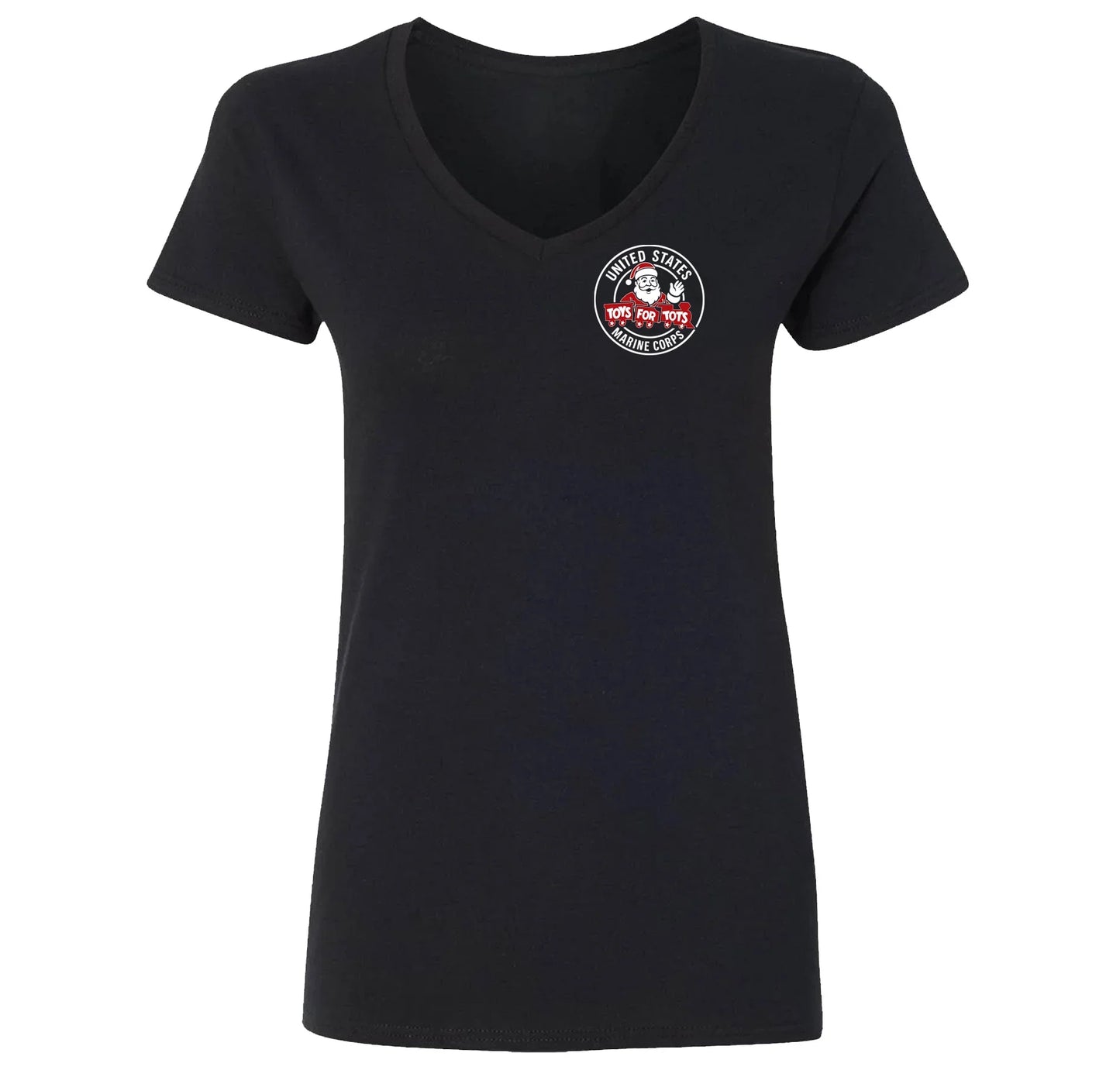 Circle Santa TFT Chest Seal Women's V-Neck - TFT GIFT SHOP