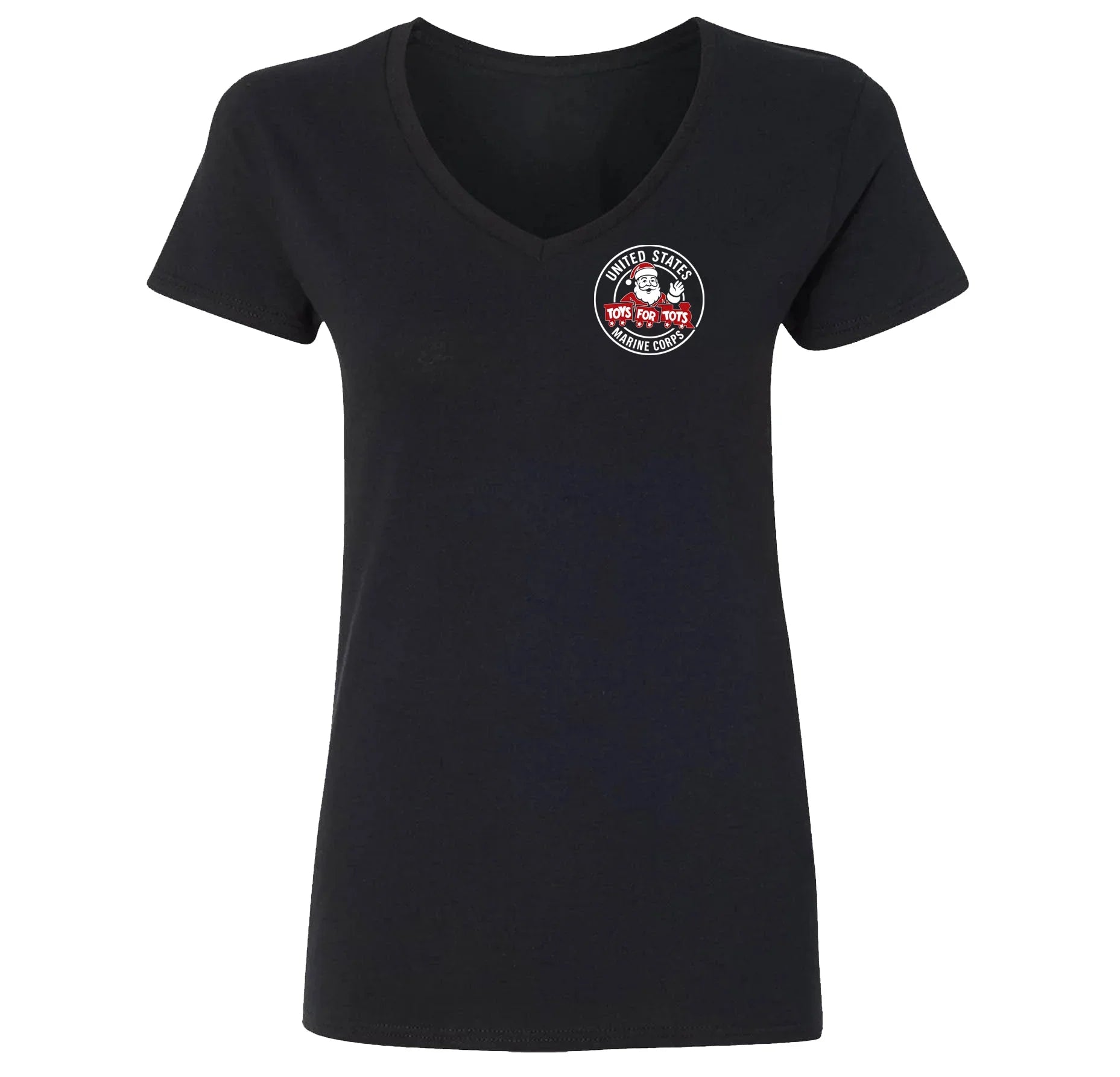 Circle Santa TFT Chest Seal Women's V-Neck - TFT GIFT SHOP