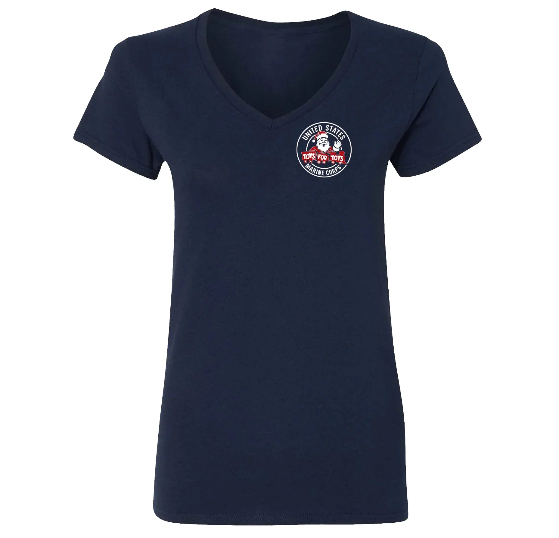 Circle Santa TFT Chest Seal Women's V-Neck - TFT GIFT SHOP