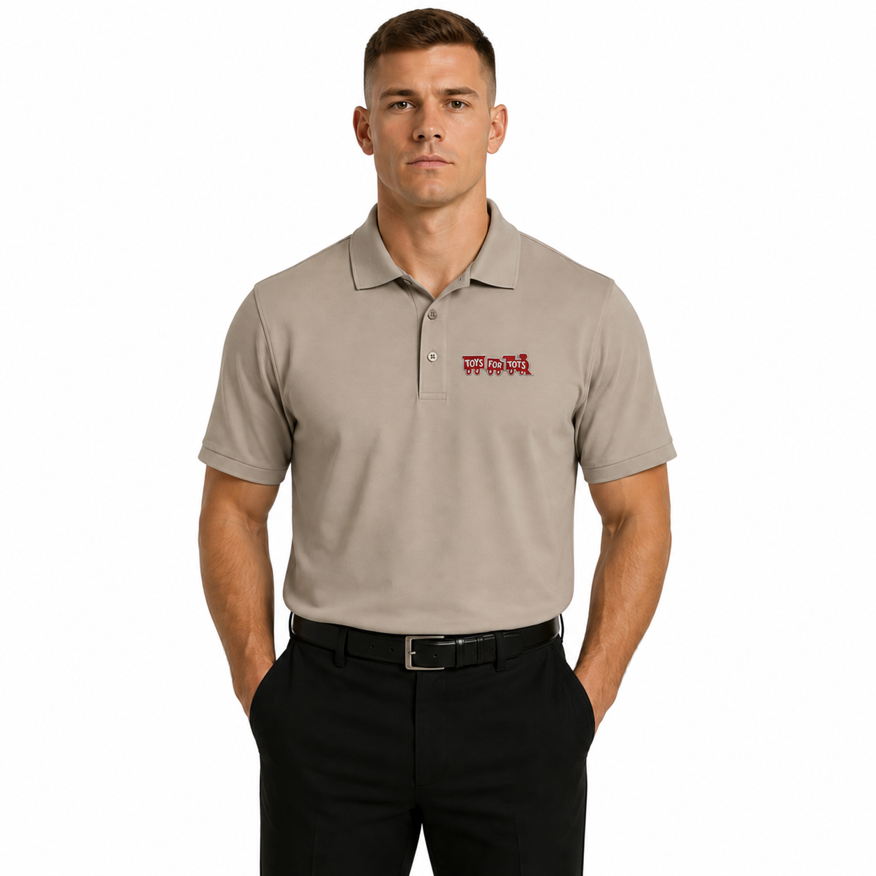 TFT Train Embroidered Pique Polo