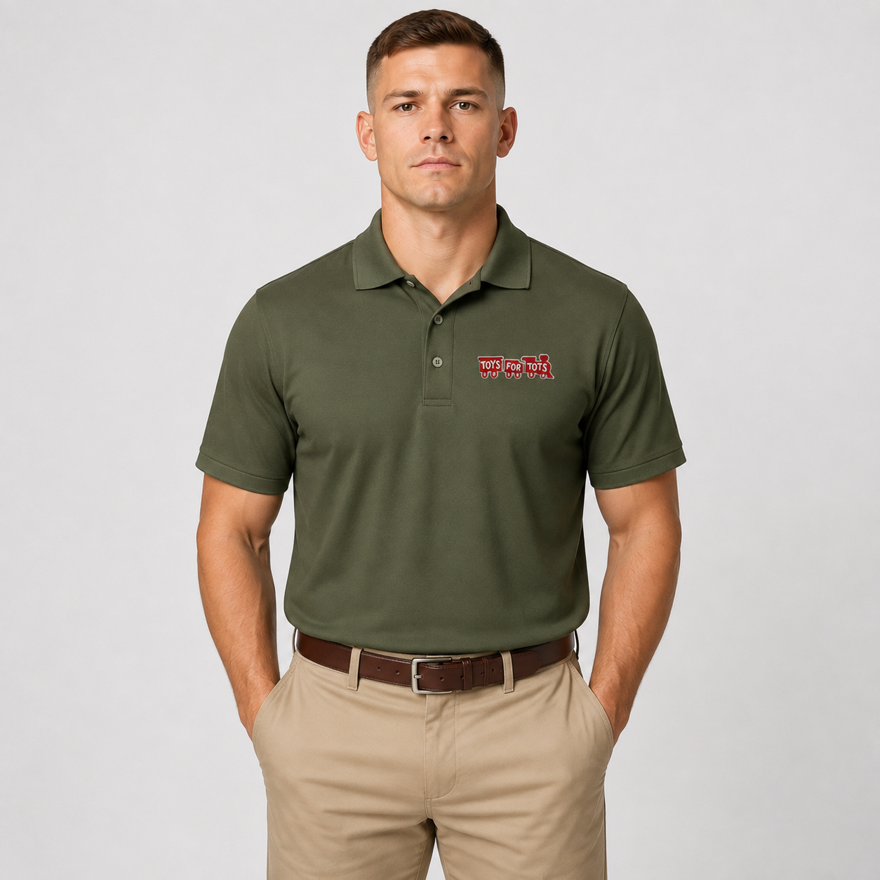 TFT Train Embroidered Pique Polo