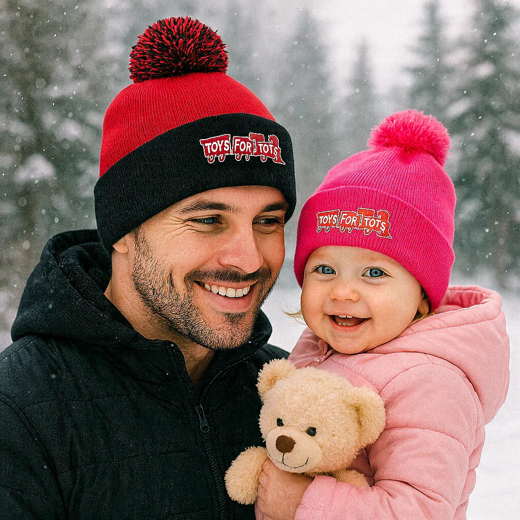 TFT Pom-Pom Embroidered Beanies - TFT GIFT SHOP