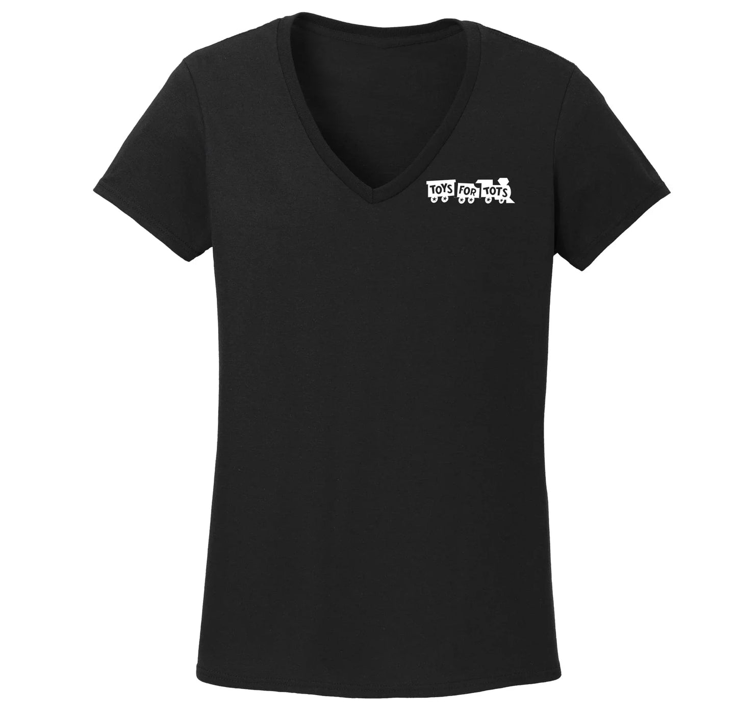 White TFT Chest Seal Women's V-Neck - TFT GIFT SHOP