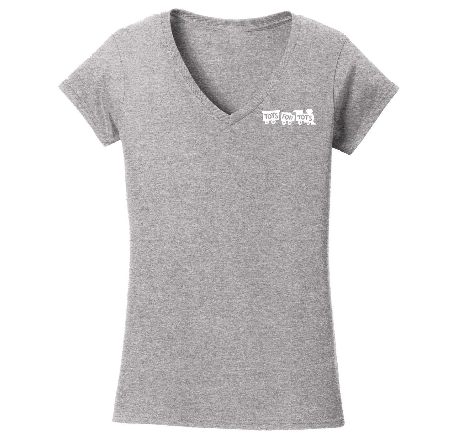 White TFT Chest Seal Women's V-Neck - TFT GIFT SHOP