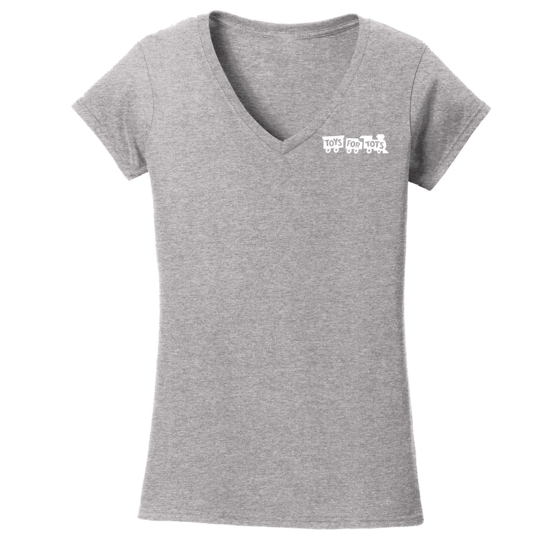 White TFT Chest Seal Women's V-Neck - TFT GIFT SHOP