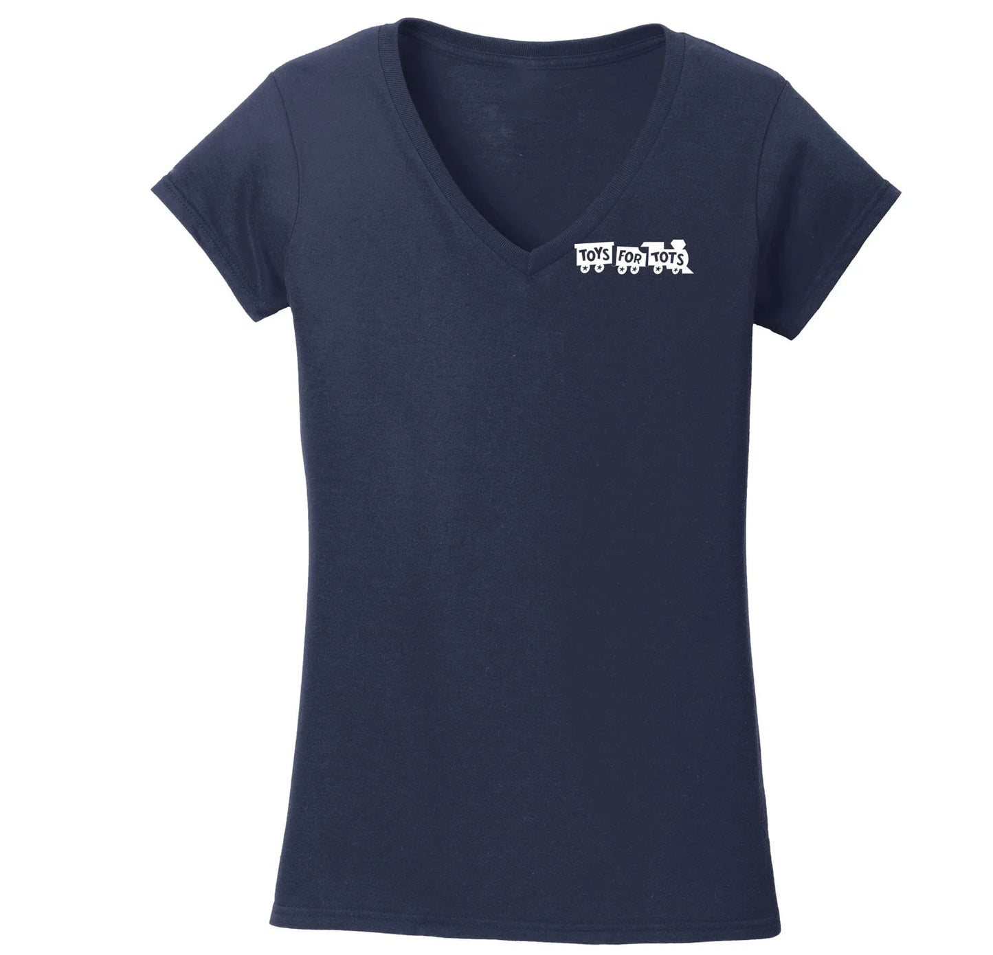White TFT Chest Seal Women's V-Neck - TFT GIFT SHOP