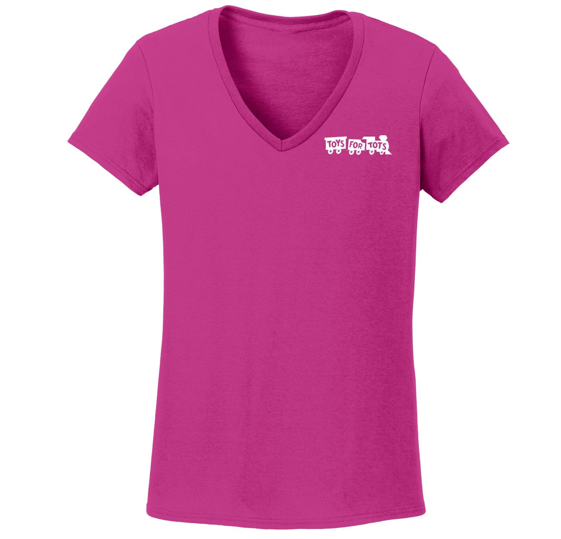 White TFT Chest Seal Women's V-Neck - TFT GIFT SHOP