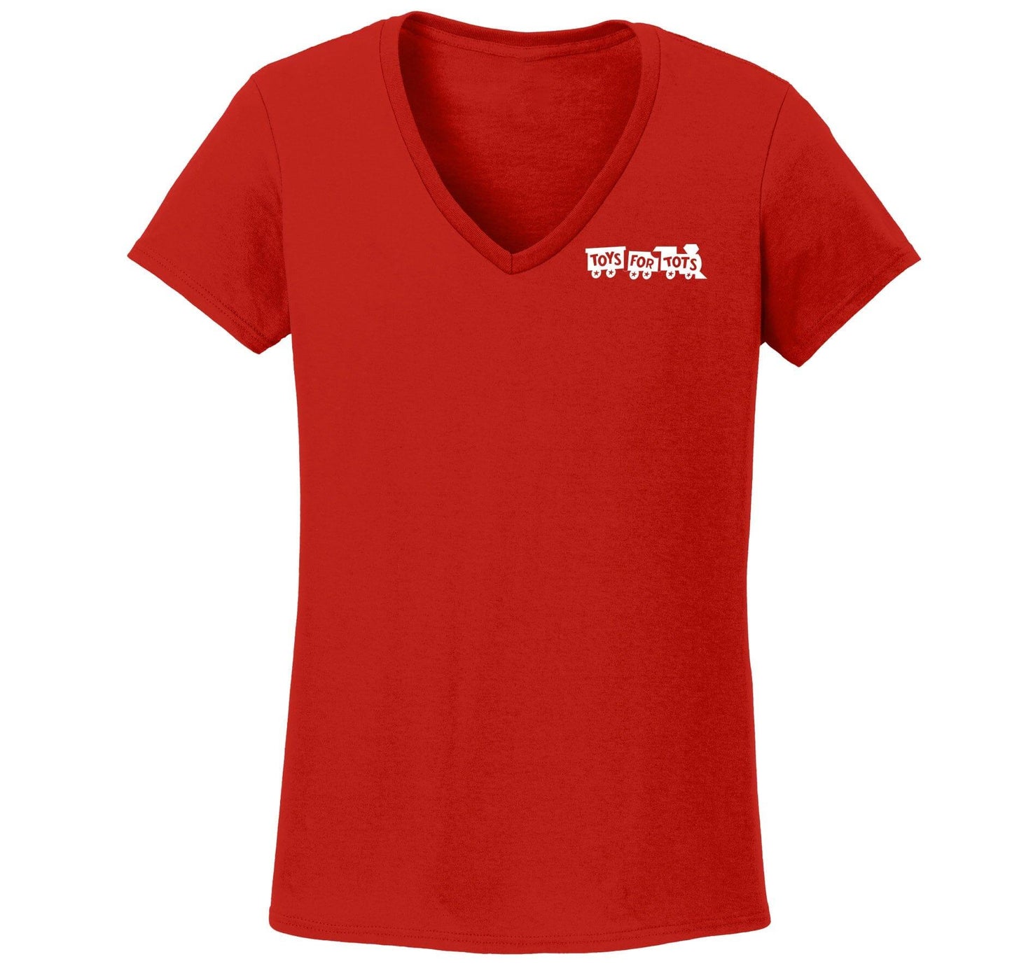 White TFT Chest Seal Women's V-Neck - TFT GIFT SHOP