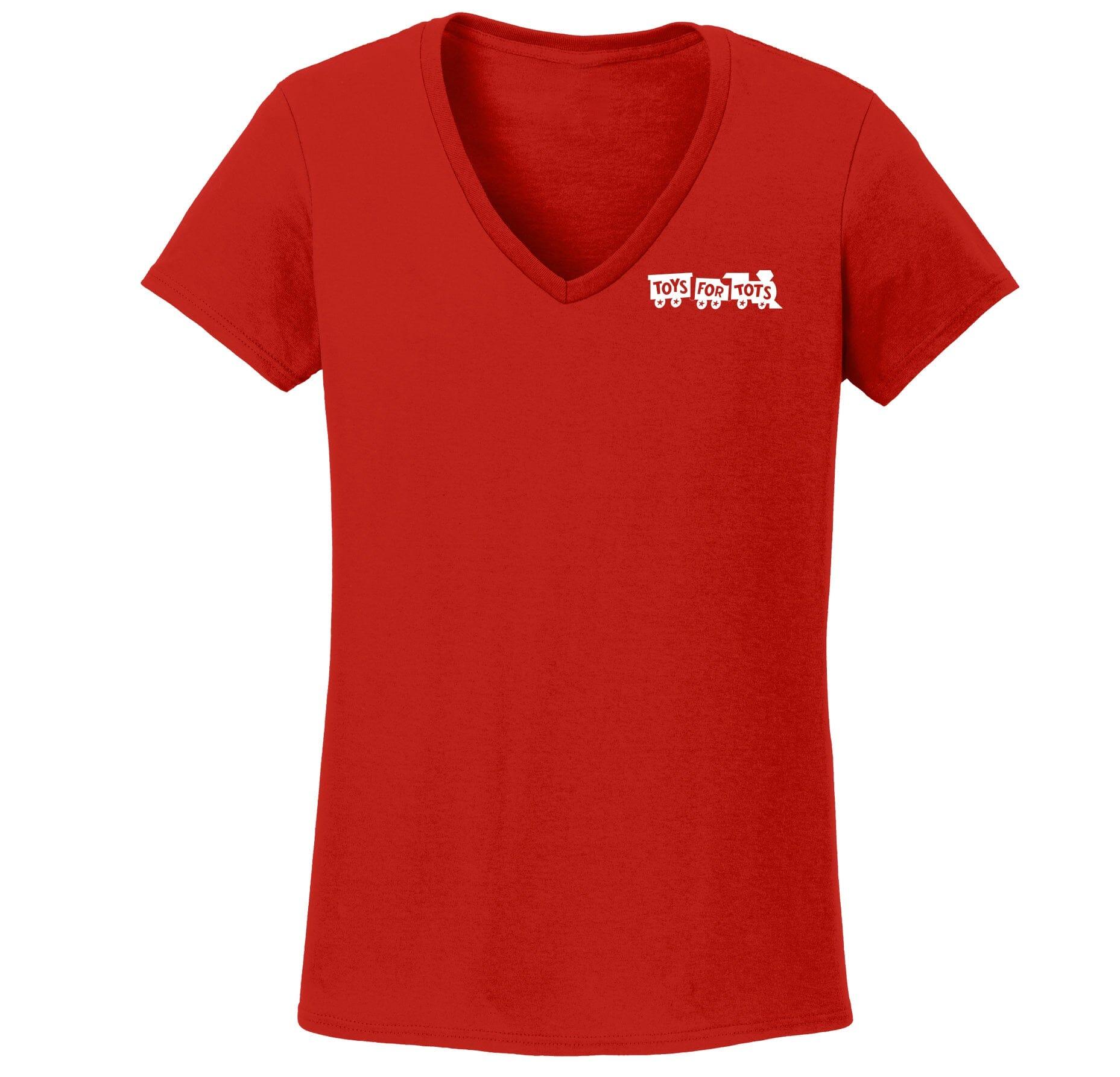 White TFT Chest Seal Women's V-Neck - TFT GIFT SHOP