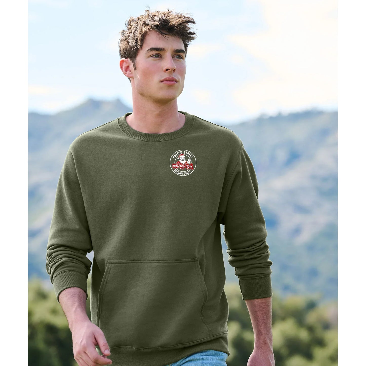 Pocket Sweatshirts with TFT Santa Chest Seal - TFT GIFT SHOP