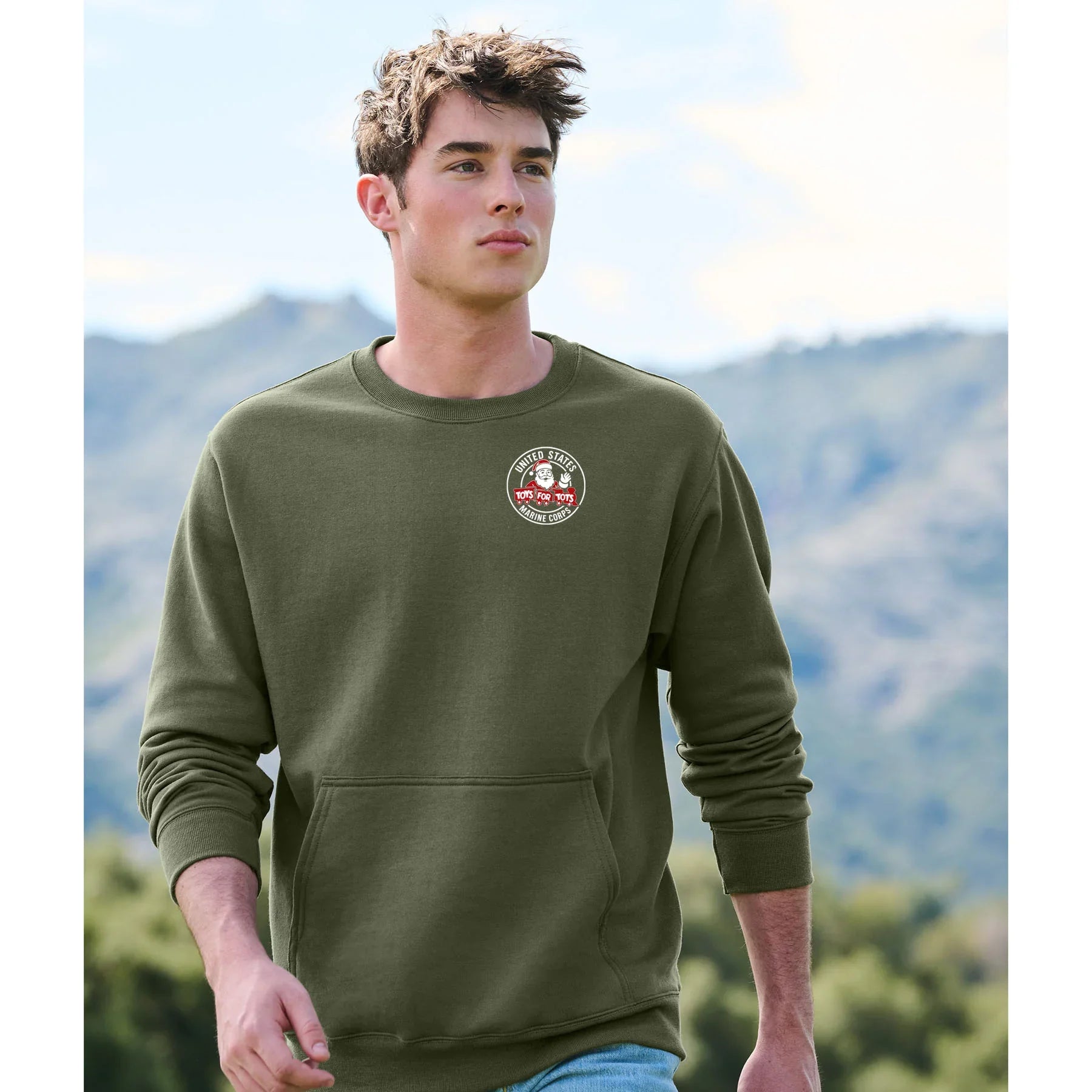 Pocket Sweatshirts with TFT Santa Chest Seal - TFT GIFT SHOP