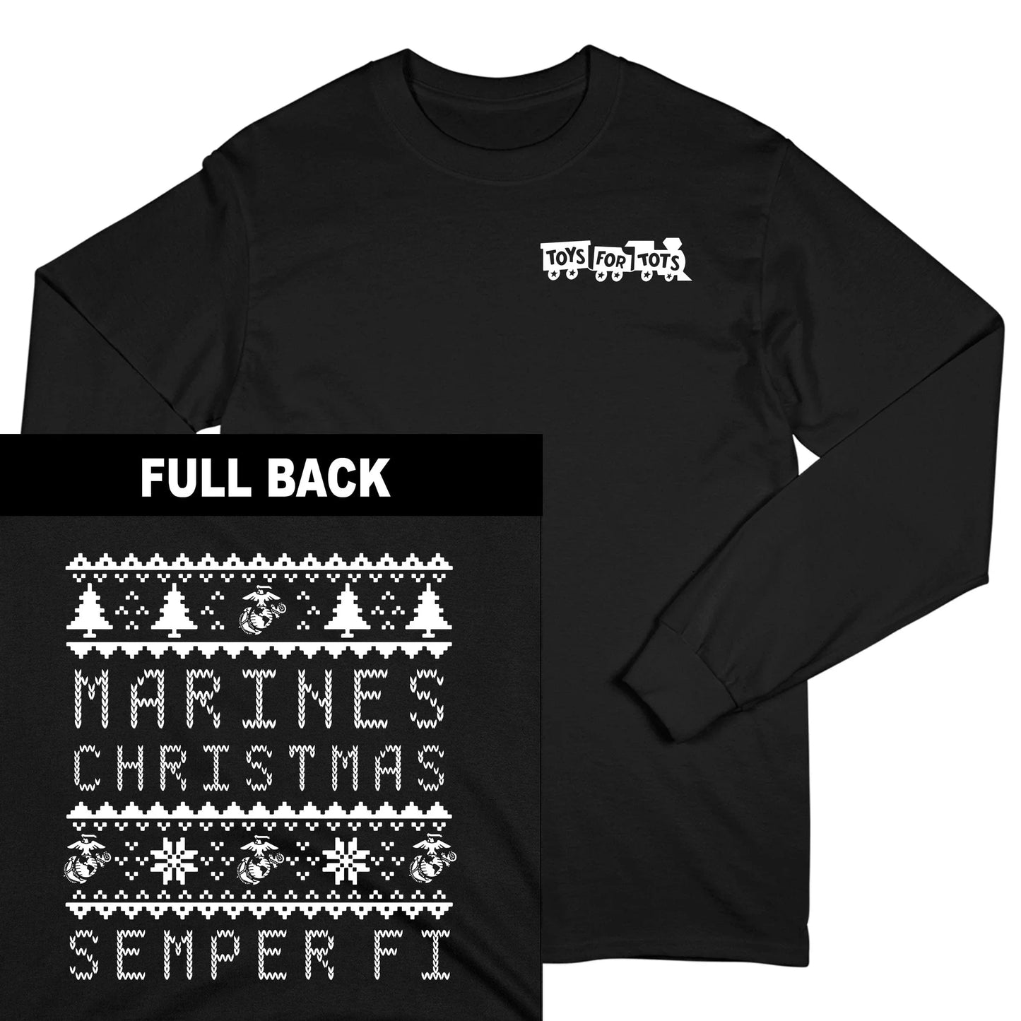 Marines Christmas TFT 2-Sided Long Sleeve - TFT GIFT SHOP
