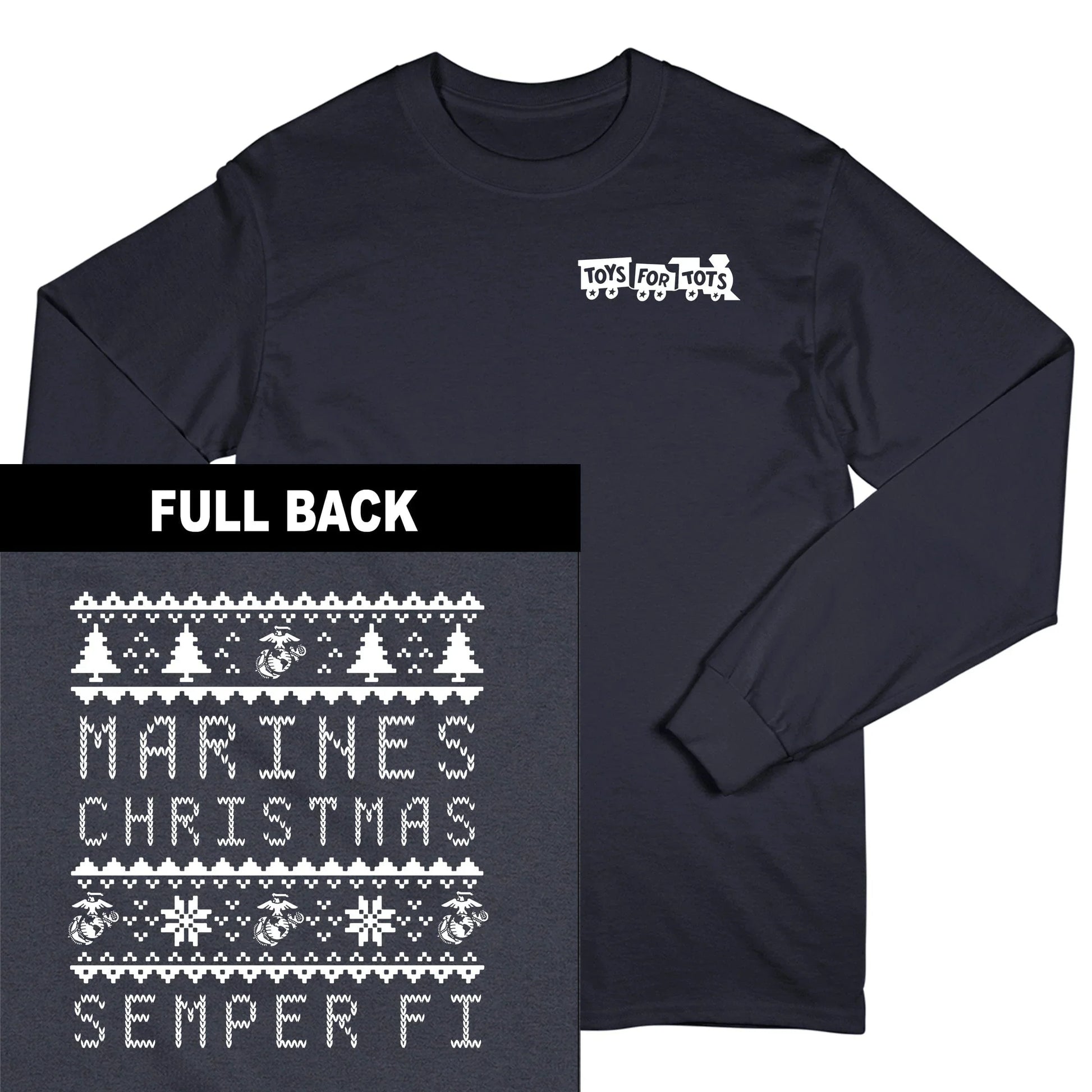 Marines Christmas TFT 2-Sided Long Sleeve - TFT GIFT SHOP
