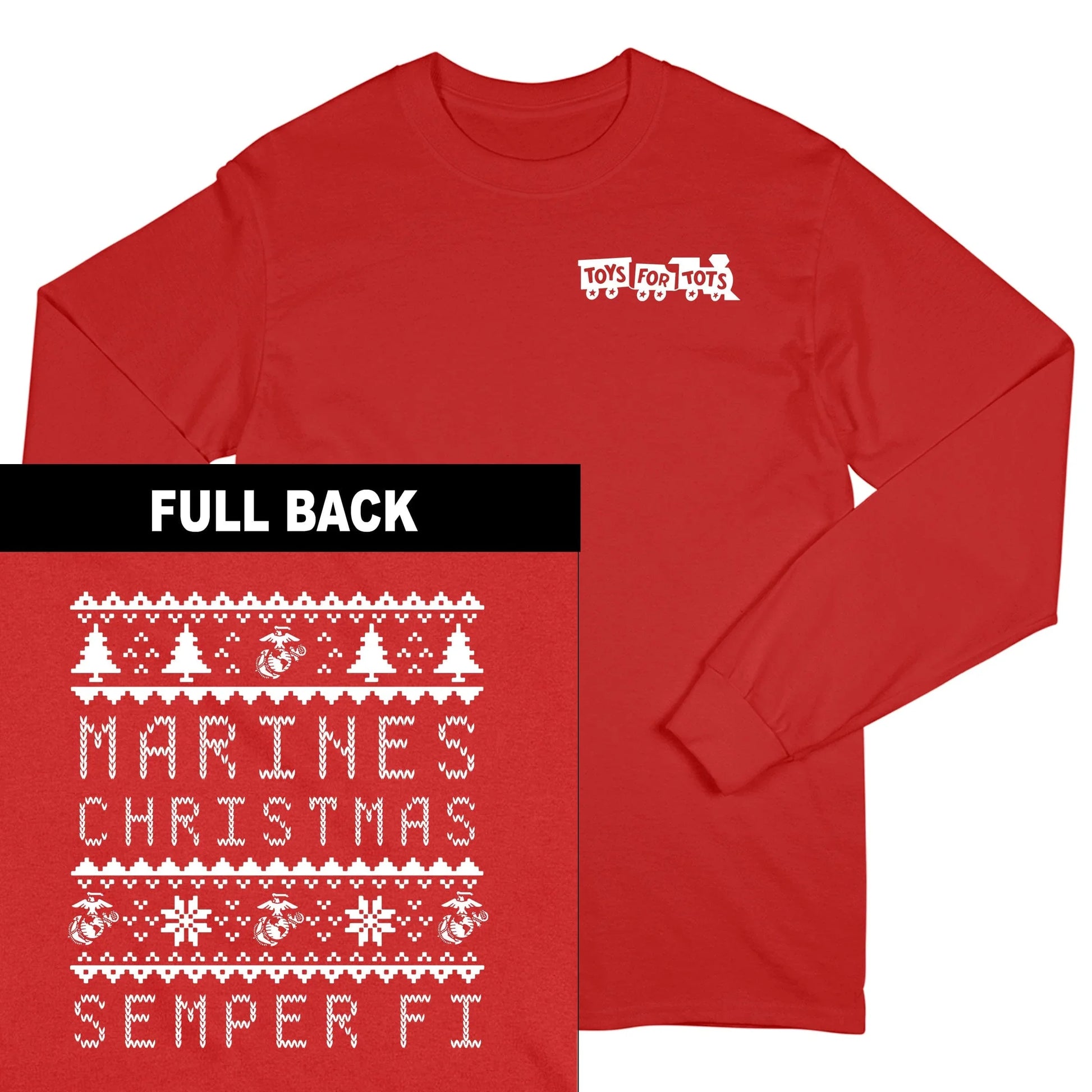 Marines Christmas TFT 2-Sided Long Sleeve - TFT GIFT SHOP