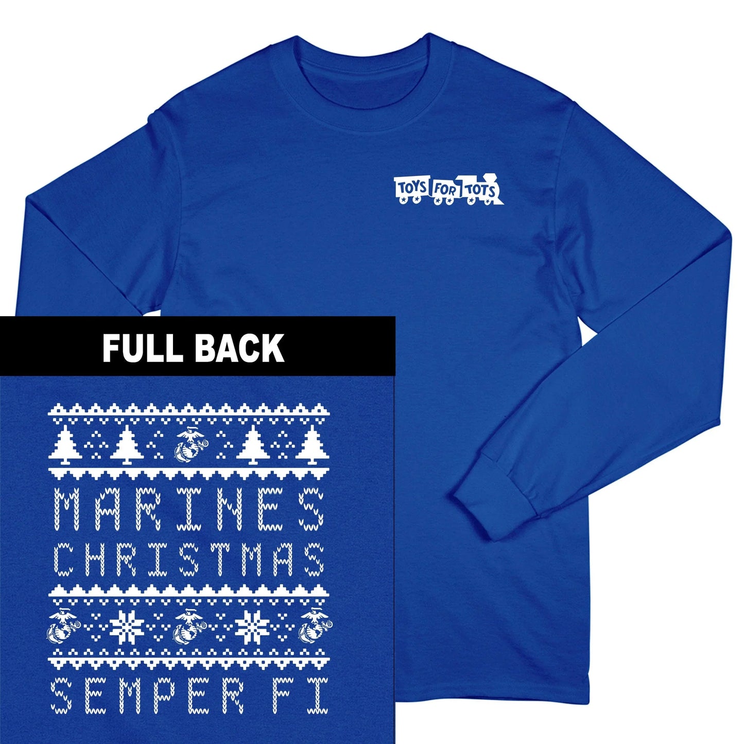 Marines Christmas TFT 2-Sided Long Sleeve - TFT GIFT SHOP