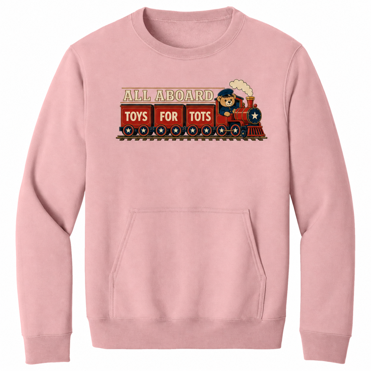 All Aboard Pocket Sweatshirt - Blush Pink