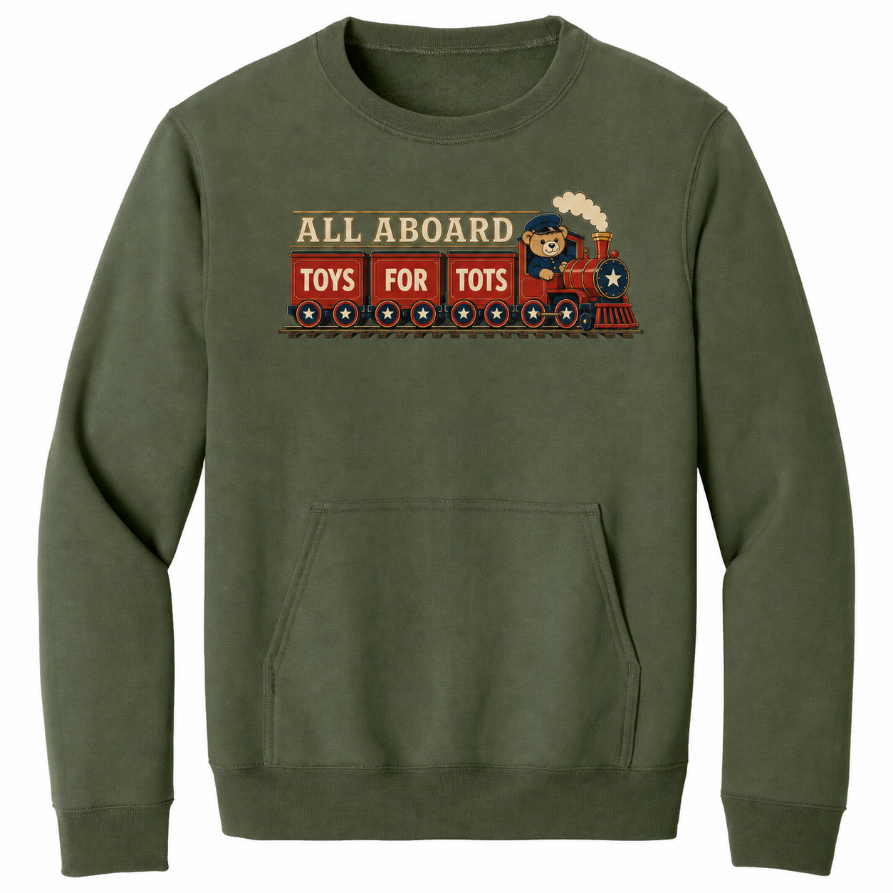 All Aboard Pocket Sweatshirt - Military Green