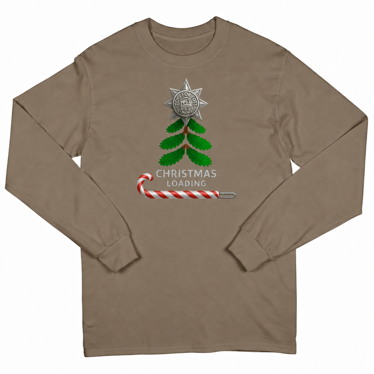 Christmas Loading Long Sleeve — COYOTE