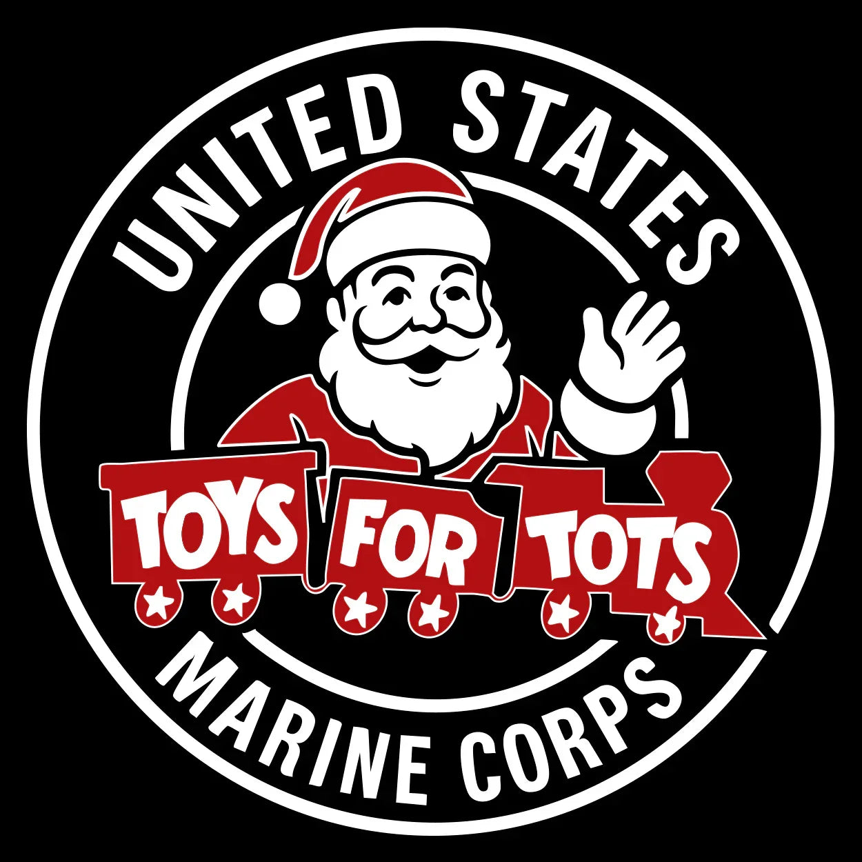 Santa Circle TFT Chest Seal T-Shirt - TFT GIFT SHOP