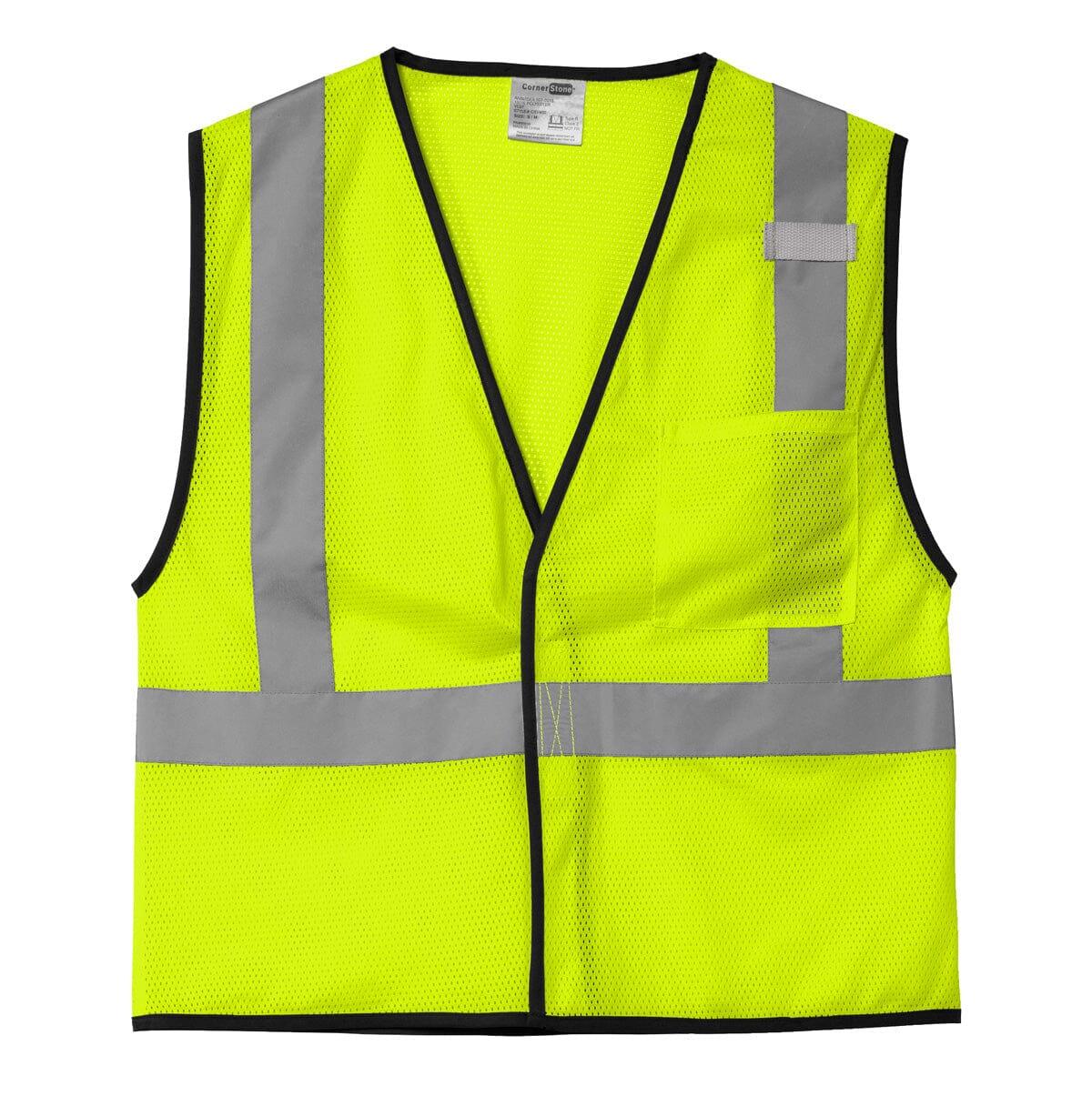 Safety Yellow Mesh One-Pocket Vest - TFT GIFT SHOP