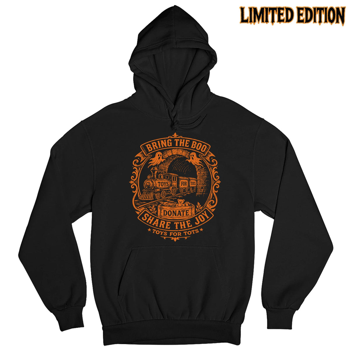 LIMITED EDITION BOO HALLOWEEN HOODIE - BLACK