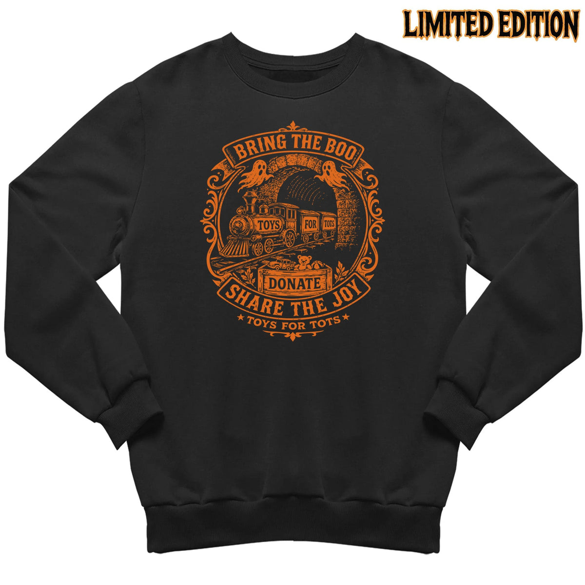 LIMITED EDITION BOO HALLOWEEN SWEATSHIRT - Black