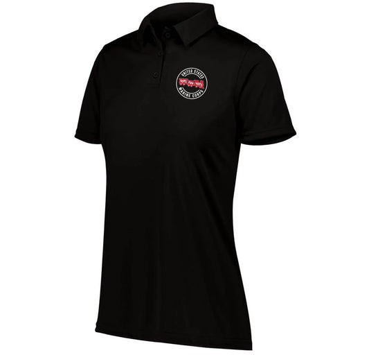 Circle TFT Chest Seal Screen-Printed Dri-Fit Performance Women's Polo - TFT GIFT SHOP