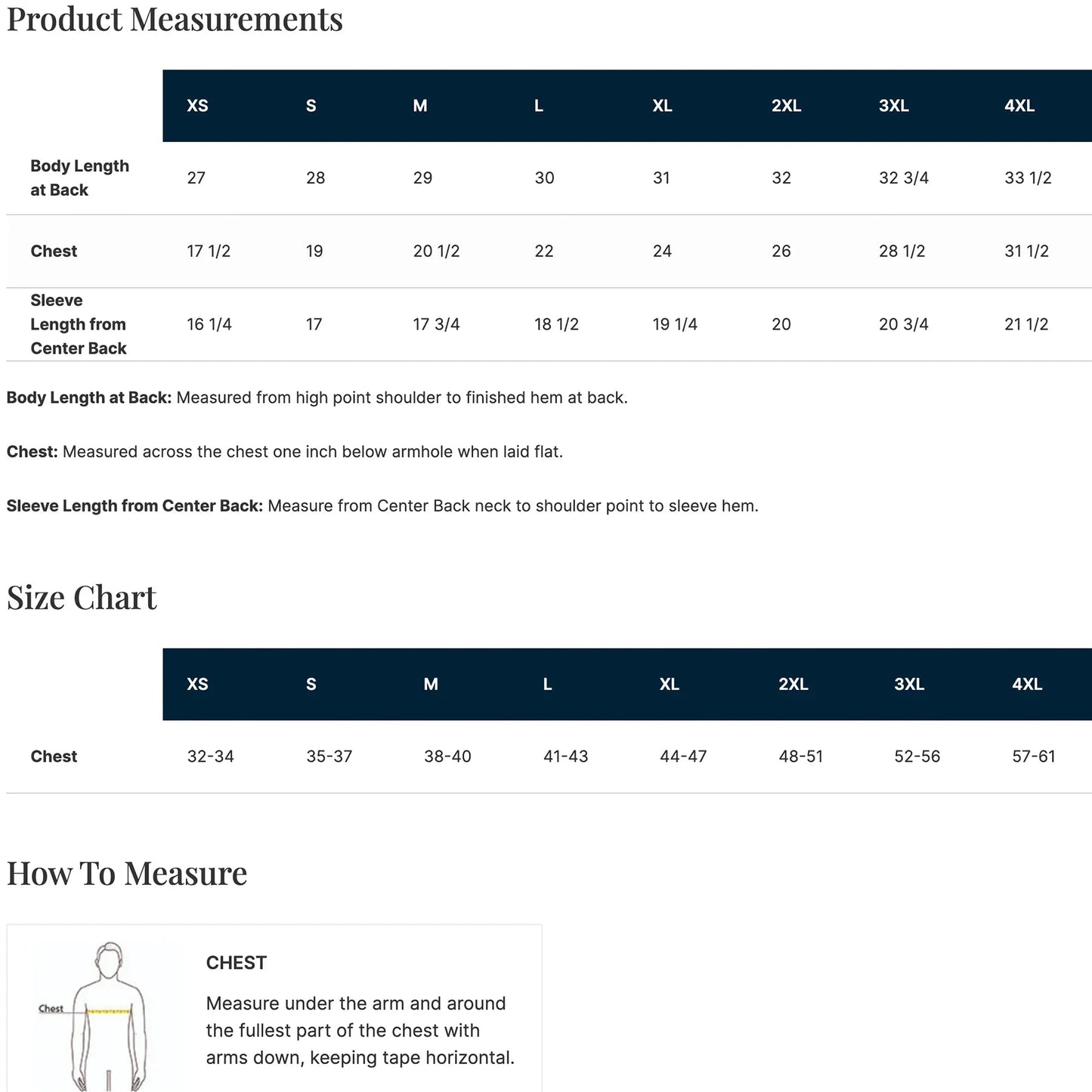 TFT Snow Globe Pocket Sweatshirt size chart