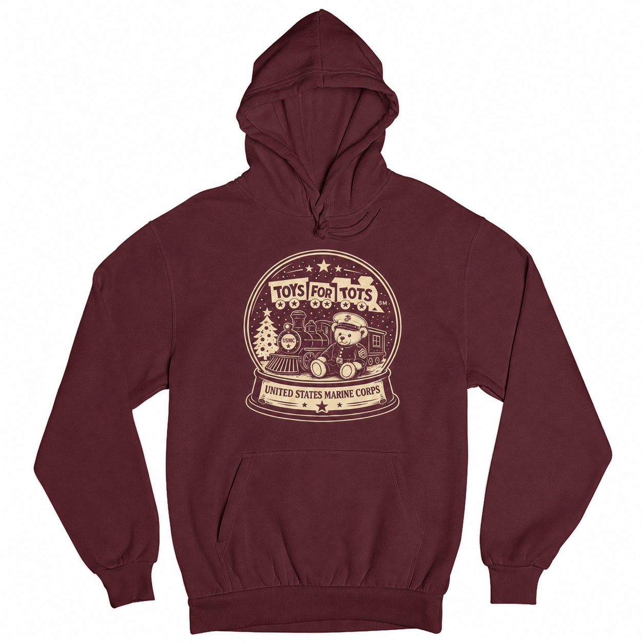 TFT SNOW GLOBE HOODIE hoodie - maroon