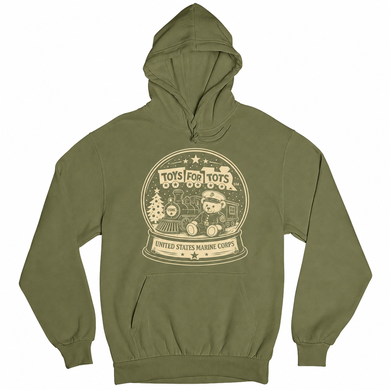 TFT SNOW GLOBE HOODIE hoodie - military green