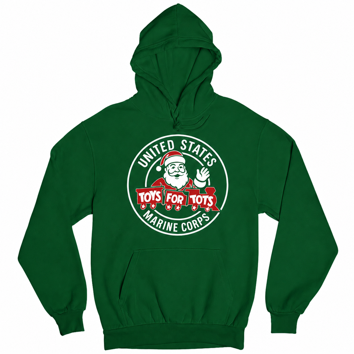 TFT CIRCLE SANTA HOODIE - Hunter Green