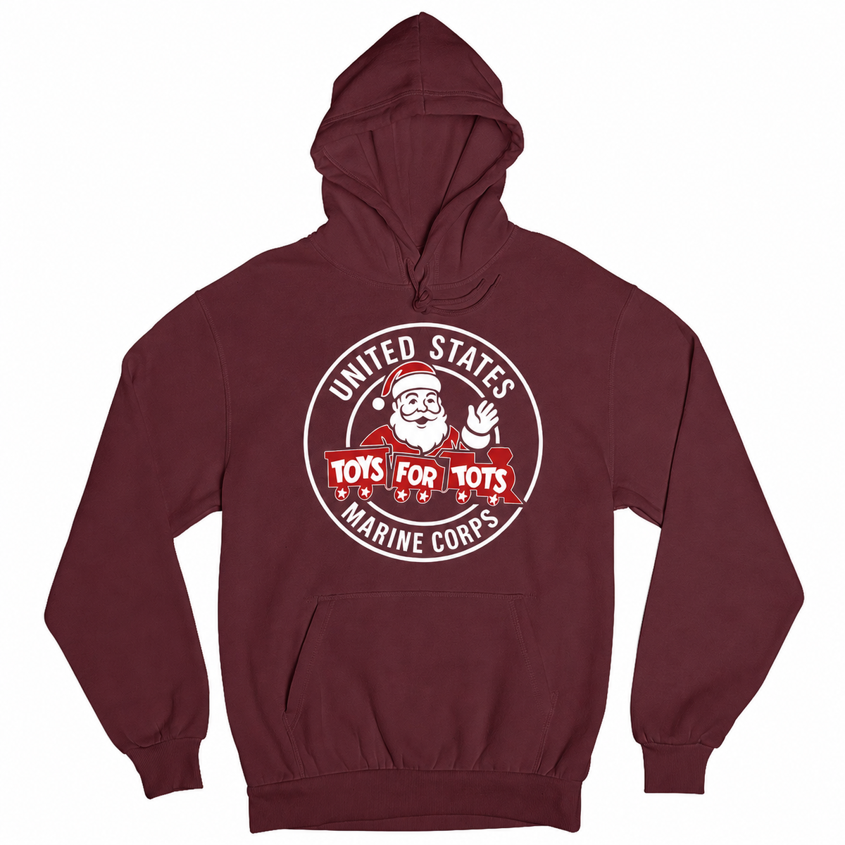 TFT CIRCLE SANTA HOODIE - Maroon