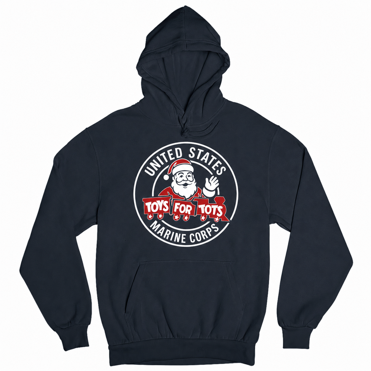 TFT CIRCLE SANTA HOODIE - Navy