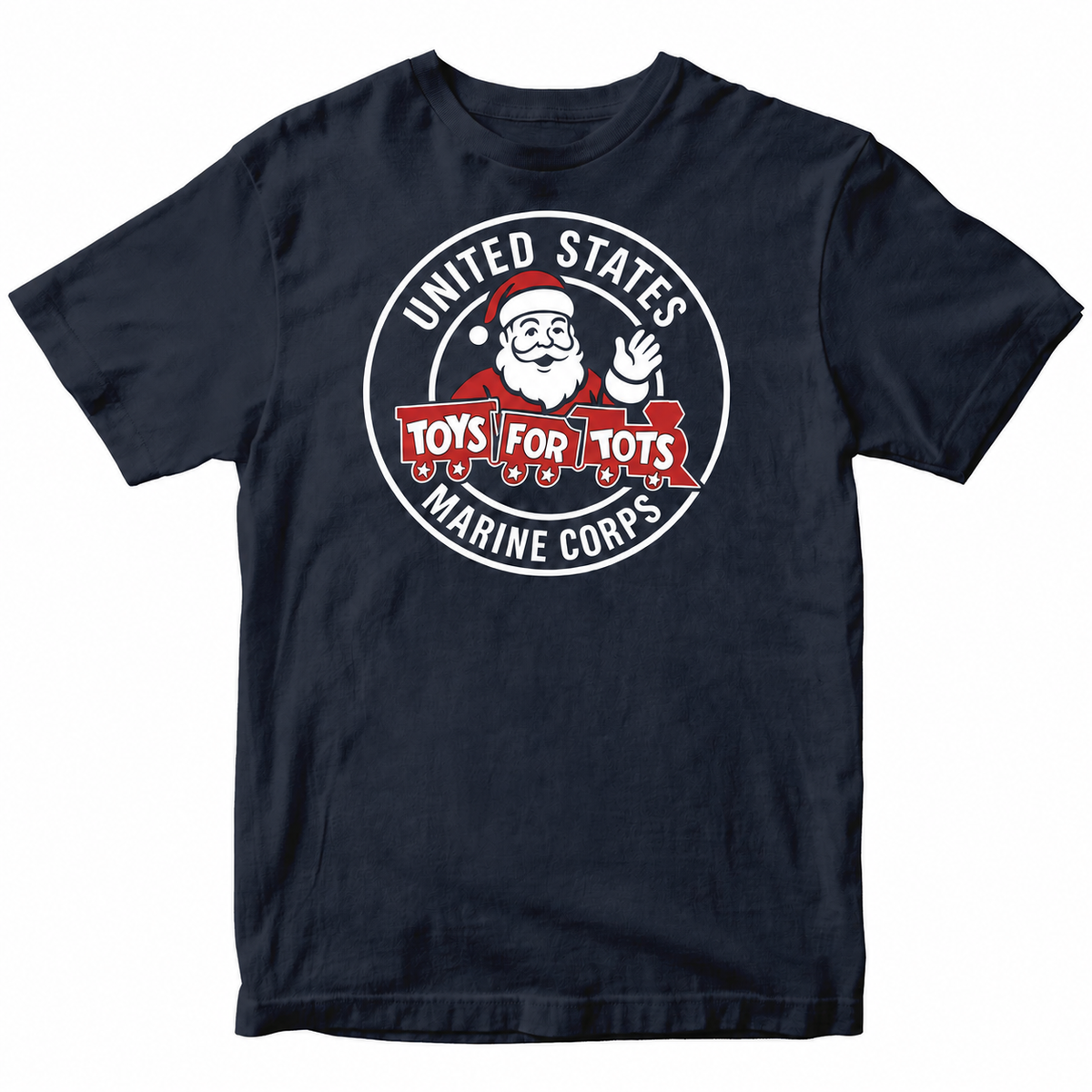 TFT Circle Santa T-Shirt - NAVY