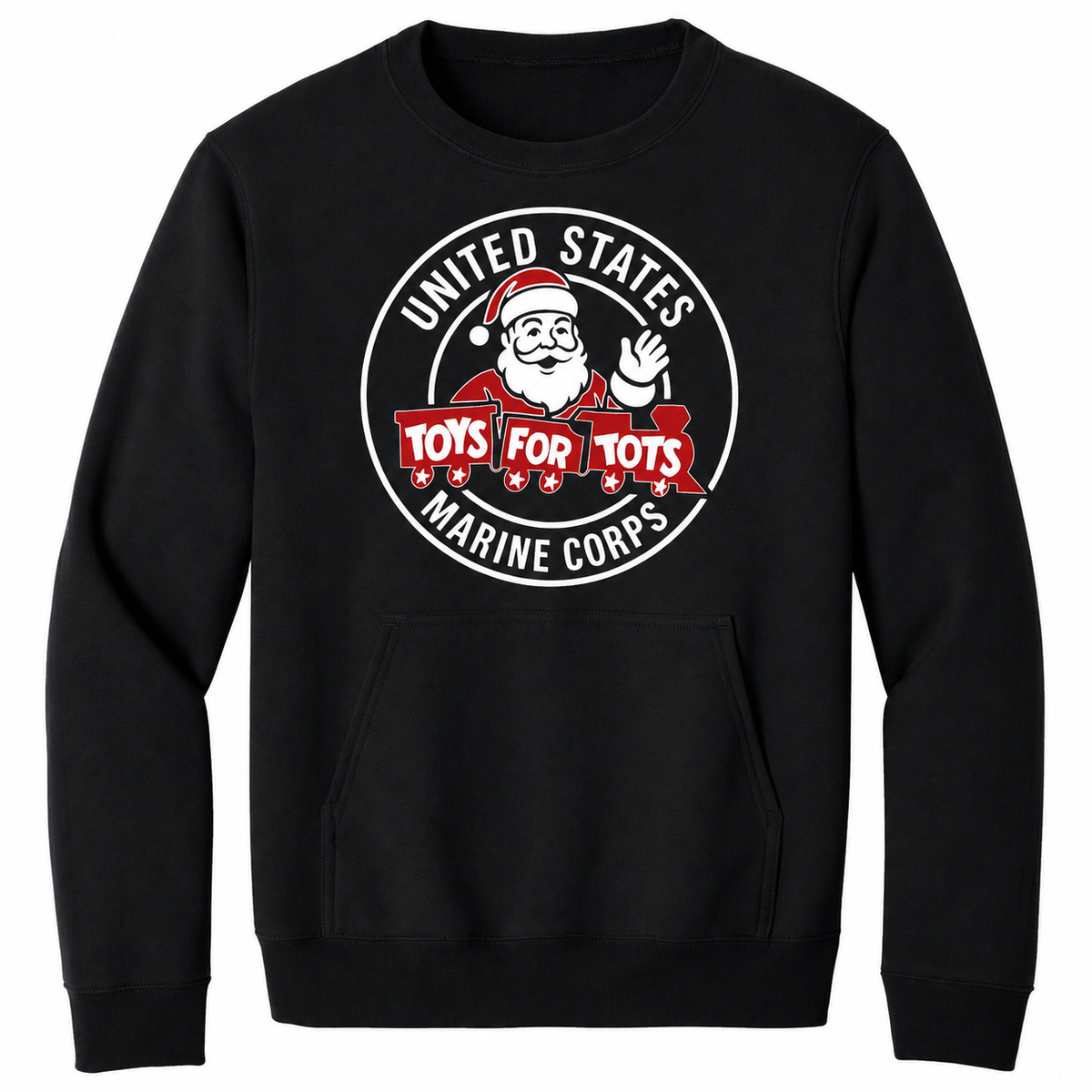TFT Circle Santa Pocket Sweatshirt - Black