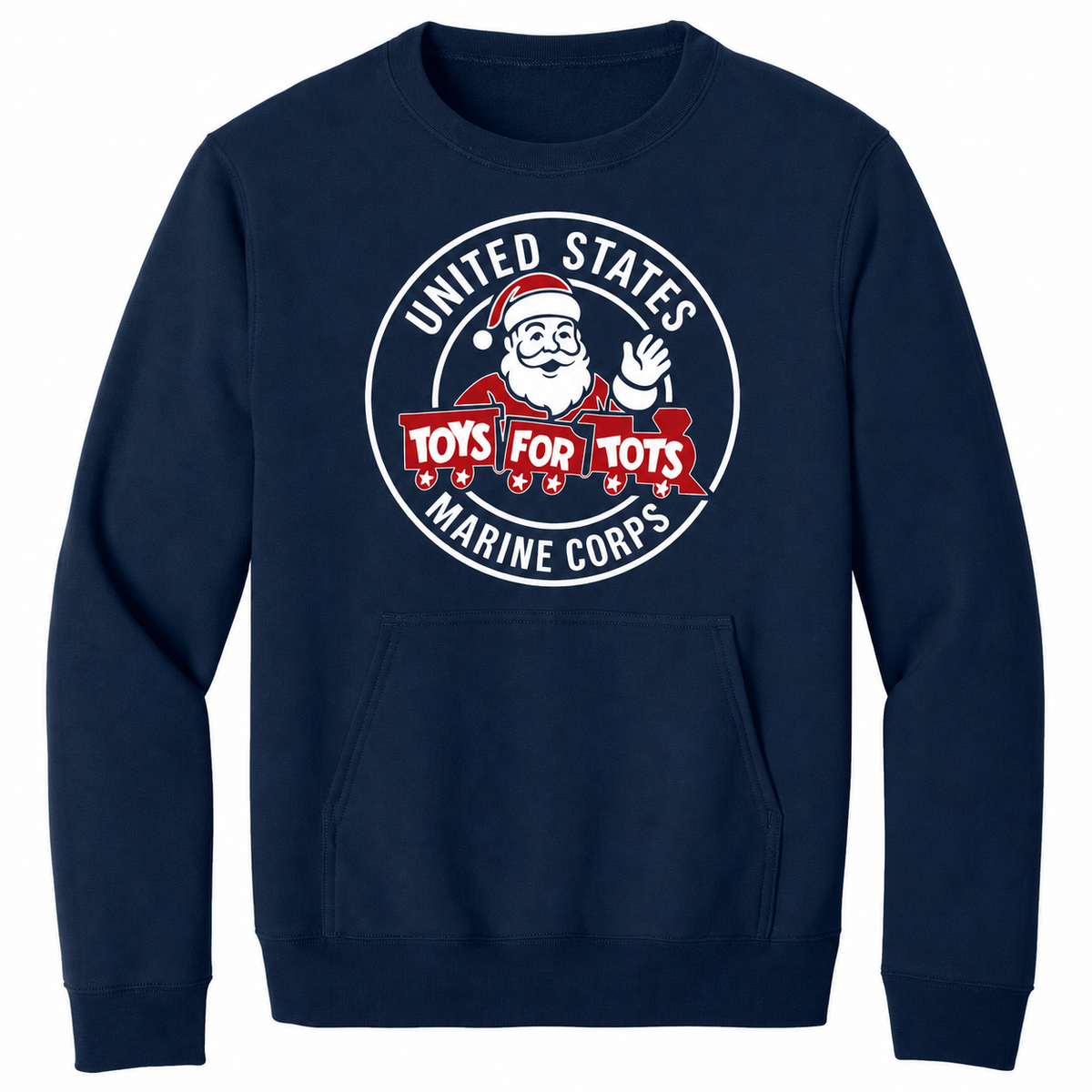 TFT Circle Santa Pocket Sweatshirt - Navy