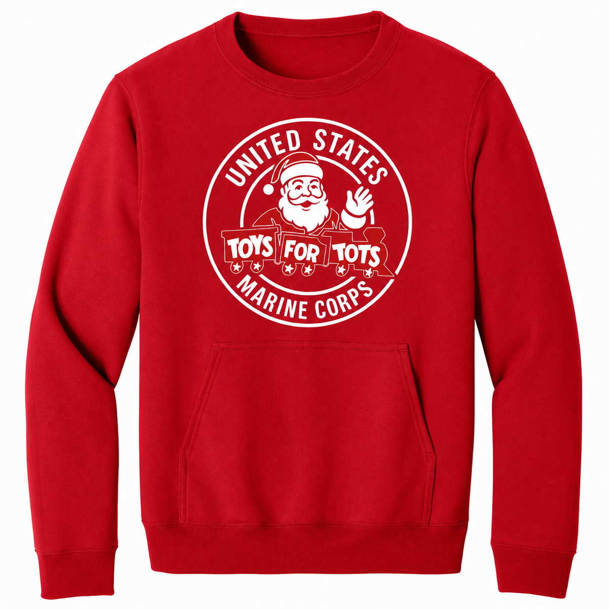 TFT Circle Santa Pocket Sweatshirt - Red