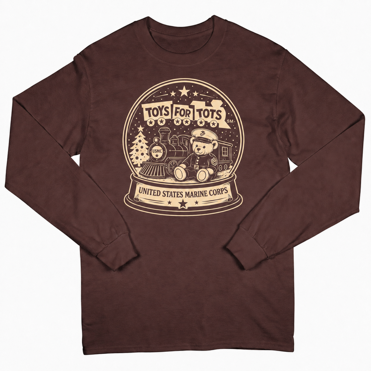 TFT SNOW GLOBE LONG SLEEVE long sleeve MAROON