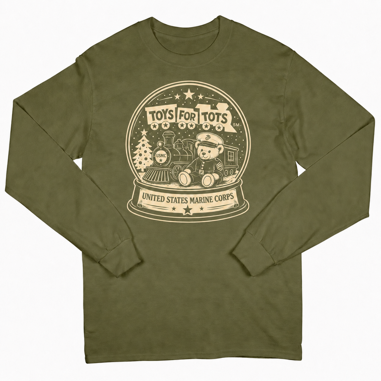 TFT SNOW GLOBE LONG SLEEVE long sleeve MILITARY GREEN