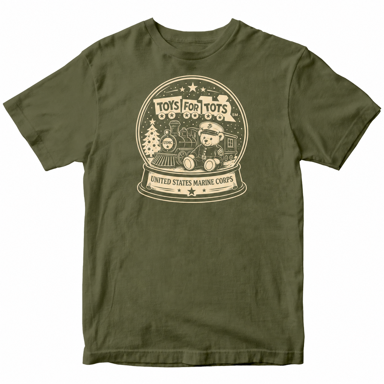 TFT SNOW GLOBE T-shirt - MILITARY GREEN