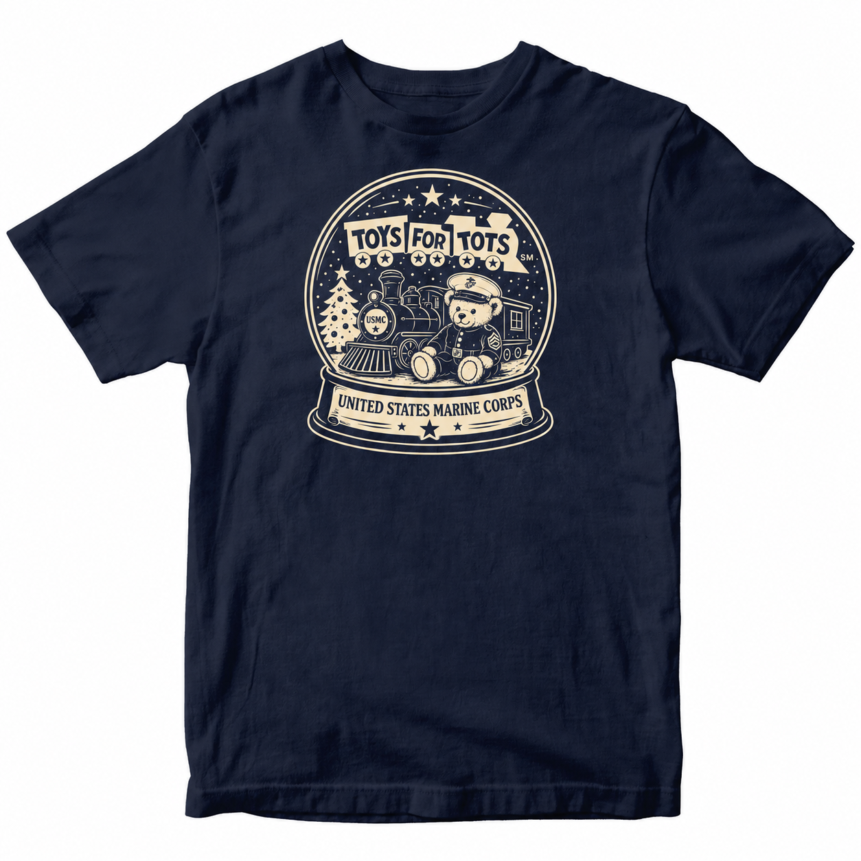 TFT SNOW GLOBE T-shirt - NAVY