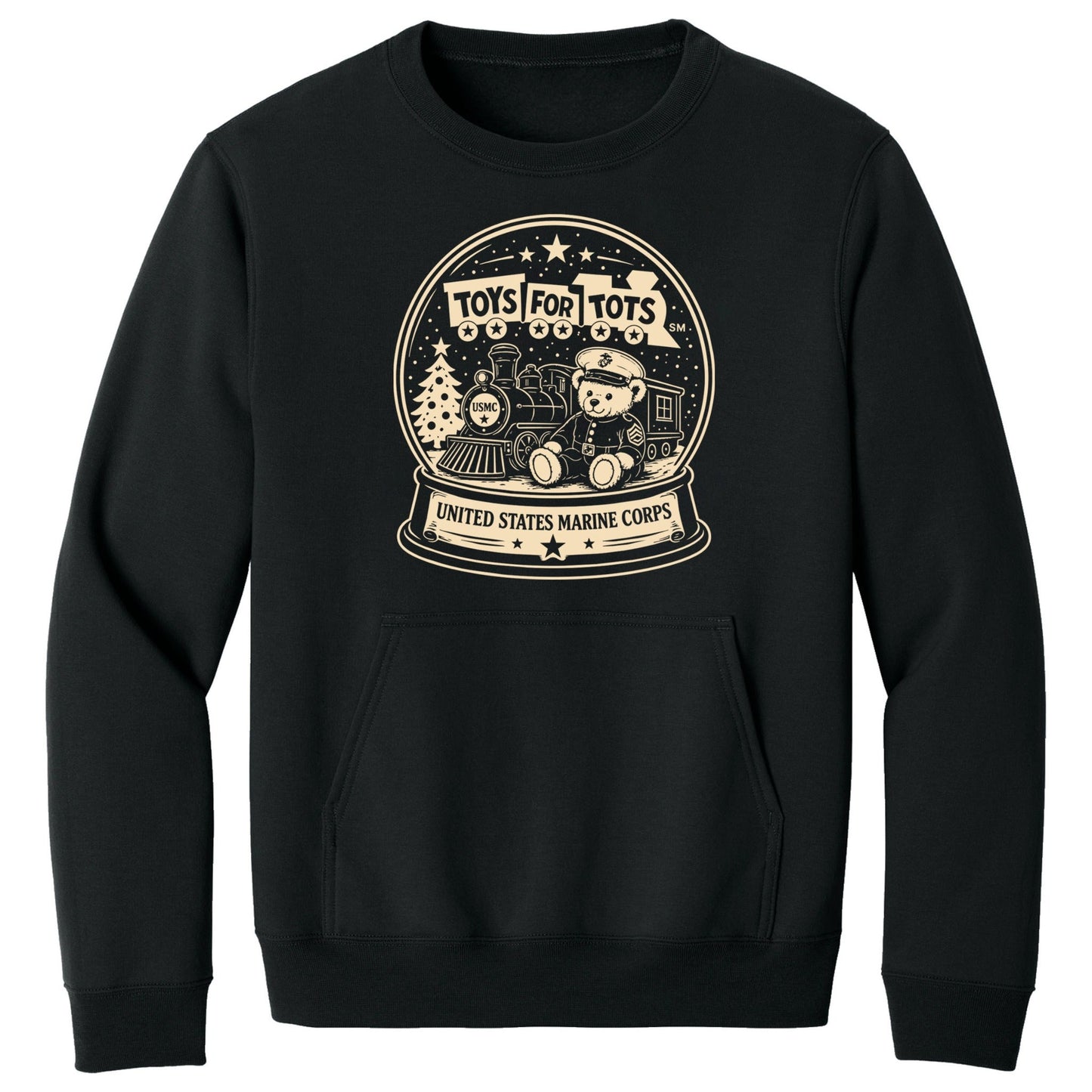 TFT Snow Globe Pocket Sweatshirt - black