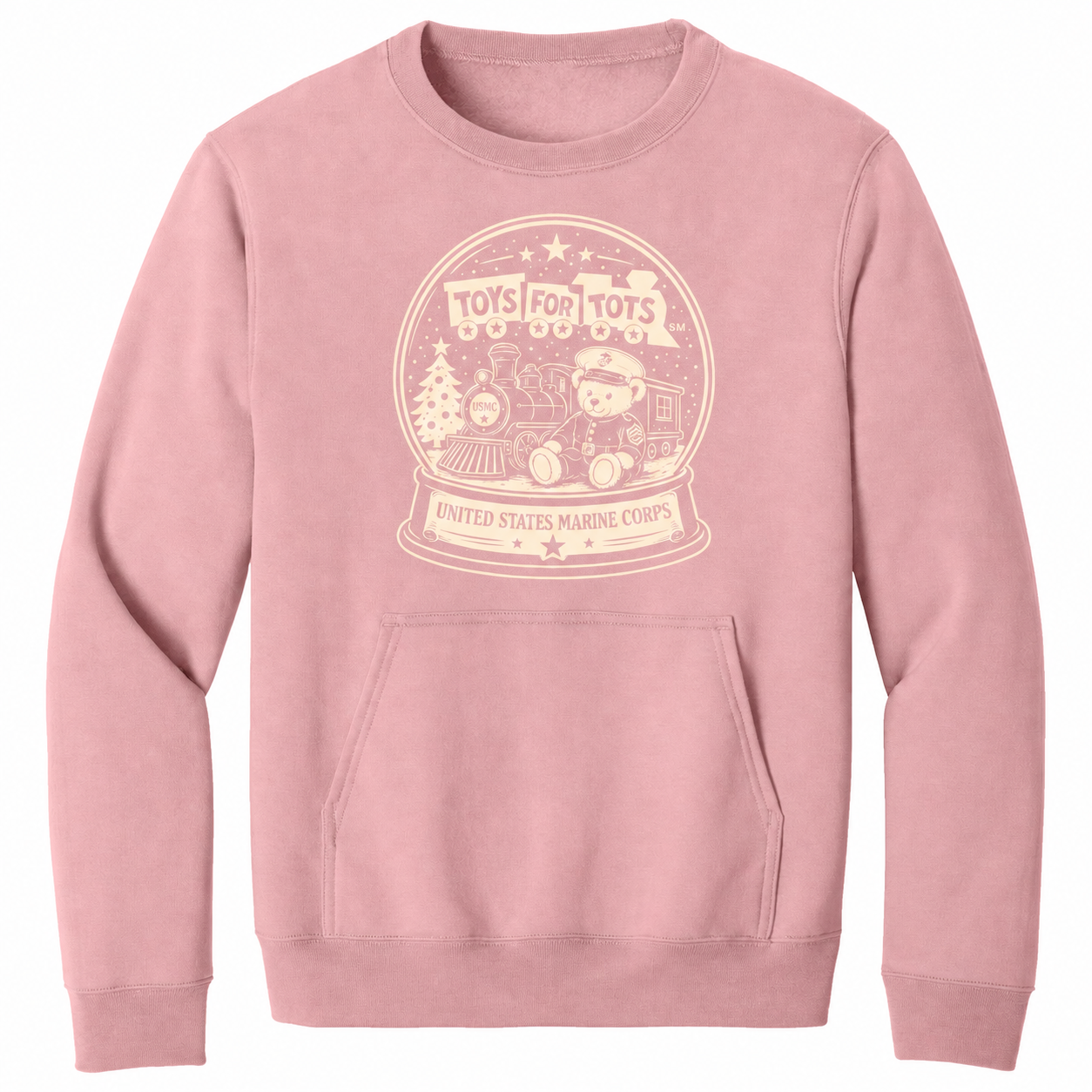 TFT Snow Globe Pocket Sweatshirt - blush pink