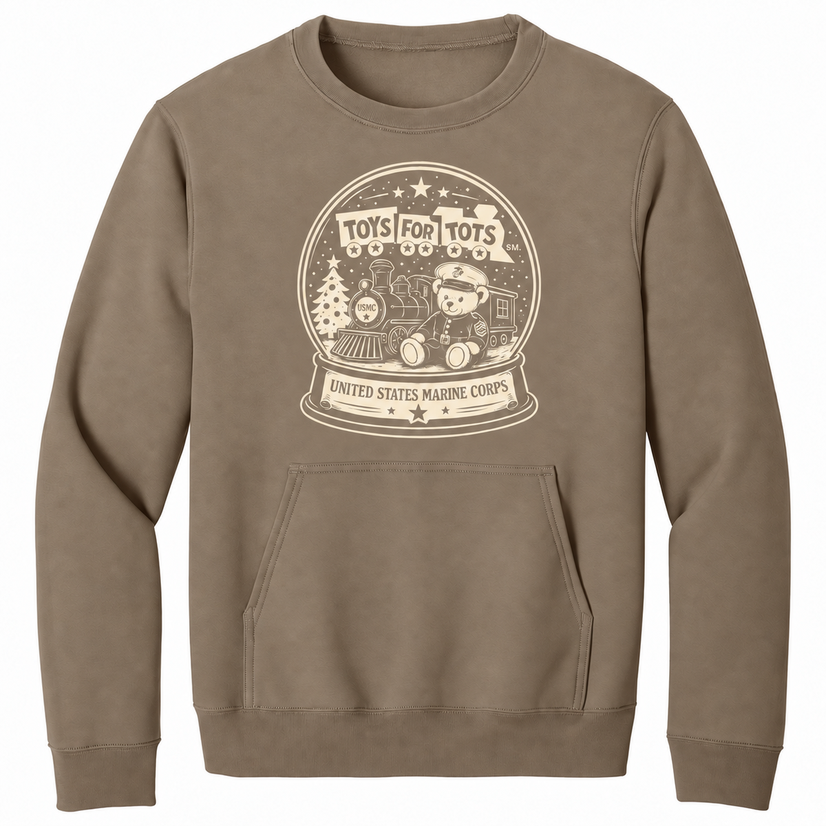 TFT Snow Globe Pocket Sweatshirt - Chocolate