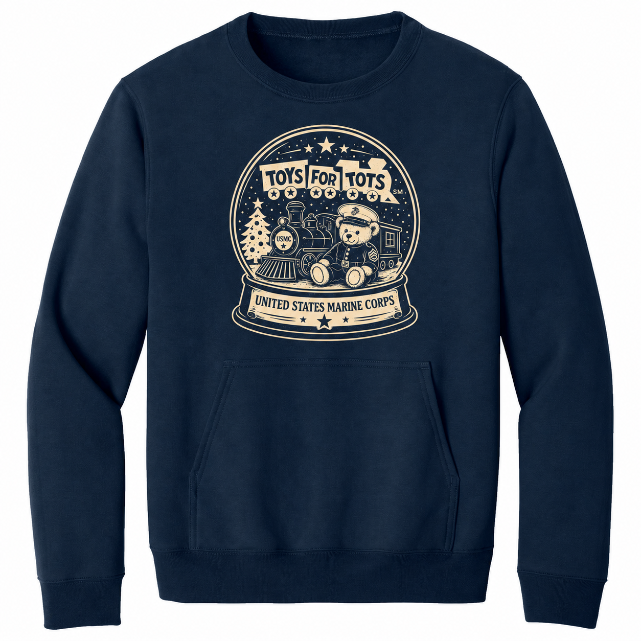 TFT Snow Globe Pocket Sweatshirt - navy