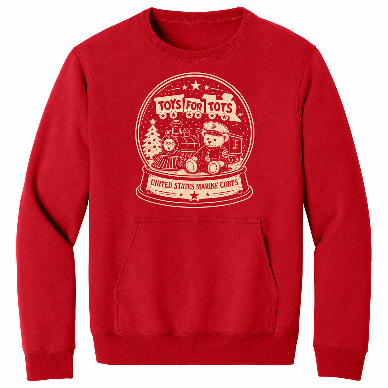 TFT Snow Globe Pocket Sweatshirt - red